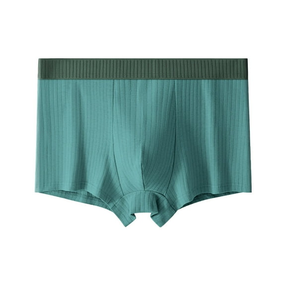 VgaVtl Boxers for Men Cotton Panties for Men Workout Breathable Boxer Briefs Solid Color Soft Underpants,Green XL
