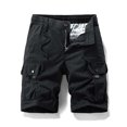 thumbnail image 1 of VgaVtl Cargo Shorts Men Sports Plus Size Mens Shorts Casual Pockets Solid Zipper Relaxed Fit Shorts,Black 3XL, 1 of 4