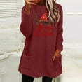 thumbnail image 1 of VgaVtl Christmas Sweatshirts for Women 2025 Casual Fleece Women Sweatshirts Graphic Pockets Long Sleeve Sweatshirt,Red XL, 1 of 4
