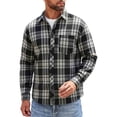 thumbnail image 1 of VgaVtl Collared Mens Shirts Long Sleeve Fall Winter Checkered Casual Going Out Thin Button Mens Clothes Shirts, 1 of 8