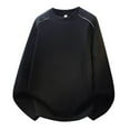 thumbnail image 1 of VgaVtl Fall Winter Long Sleeve Mens Shirt Big and Tall Clothing for Men Solid Black Casual Loose Sports Basic Shirts,4XL, 1 of 9