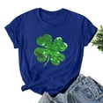 thumbnail image 1 of VgaVtl Graphic Womens Plus Size Tee Shirts St. Paddy's Day Sequin Short Sleeve Womans Tops Loose Shimmer Leisure Tops, 1 of 3