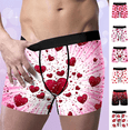 thumbnail image 1 of VgaVtl Holiday Valentines Boxers for Men Big Men Underwear Heart Print Comfy Underpants, 1 of 9