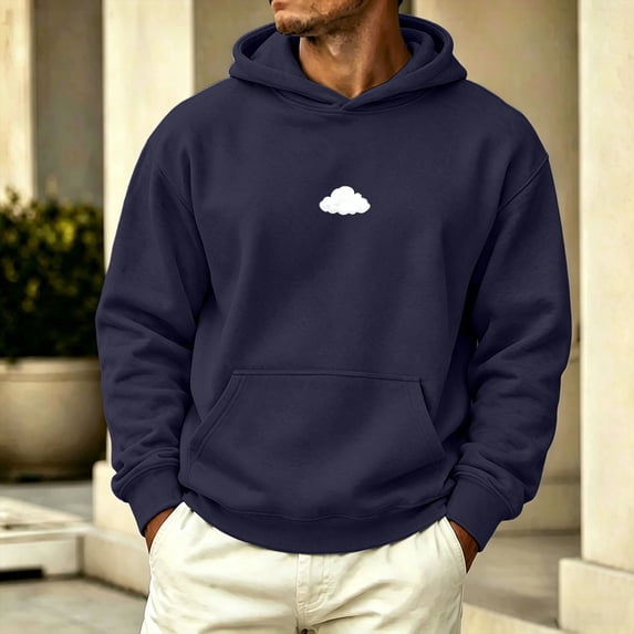 VgaVtl Hoodie Men Fall Winter Sports Long Sleeve Everyday Casual Sweatshirts for Men Graphic Pullover Loose