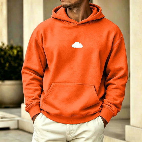 VgaVtl Hoodie for Men Long Sleeve Sports Fall Winter Everyday Clothing for Men Loose Casual Pullover Graphic