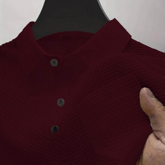 VgaVtl Knit Polo Mens Summer Short Sleeve Plain Slim Collared T Shirts for Men Business Casual Button