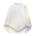 thumbnail image 1 of VgaVtl Long Sleeve Mens Shirts Big and Tall Fall Winter Clothes for Men Shirts Casual Solid Basic Sports Loose White Shirts,XL, 1 of 9