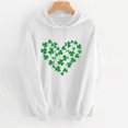 thumbnail image 1 of VgaVtl Long Sleeve Oversized Sweatshirt for Women Hooded St. Patrick's Day Women's Tops Loose Pull on Heart-shaped Tops,White 3XL, 1 of 5