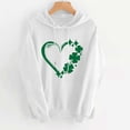 thumbnail image 1 of VgaVtl Long Sleeve Plus Size Sweatshirts for Women St Pattys Day Hooded Tops Women Casual Vacation Shamrock Lovely Tops,White 2XL, 1 of 5