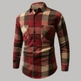 thumbnail image 1 of VgaVtl Long Sleeve Shirts for Men Collared Cotton Clothes for Men Shirts Casual Button Slim Red Work Plaid with Pockets Shirts,XXL, 1 of 9