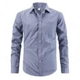 thumbnail image 1 of VgaVtl Long Sleeve Shirts for Men Plus Size Cotton Collared Mens Clothes Gray Button up Checkered Outdoors Bottoming Shirts,3XL, 1 of 5