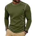 thumbnail image 1 of VgaVtl Long Sleeve Tshirts for Men Fall Winter Basic Going Out Crew Neck Mens Clothes Slim Solid Casual Pullover, 1 of 8