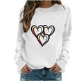 thumbnail image 1 of VgaVtl Long Sleeve Women Sweatshirt Valentines Day Winter Womens Top Pullover Workout Crew Neck Vacation Heart Print Tops, 1 of 3