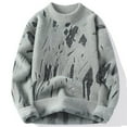 thumbnail image 1 of VgaVtl Men Long Sleeve Tee Fleece Fall Winter Thick Mens Clothes Tie-Dye Loose Gray Warm Casual Shirts,XL, 1 of 4