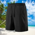thumbnail image 1 of VgaVtl Men Shorts Sports Plus Size Shorts Men Elastic Waist Loose Breathable Solid Color Casual Shorts,Black M, 1 of 7
