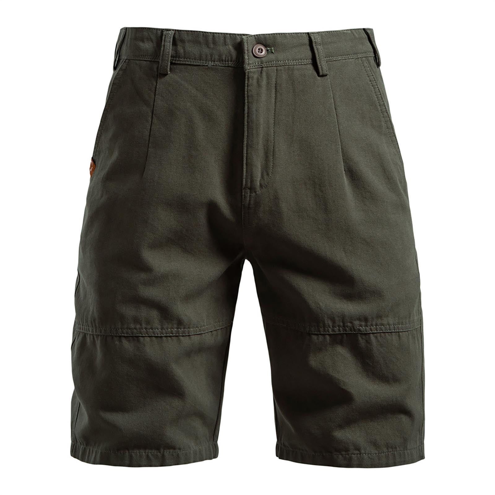 VgaVtl Men's Shorts Cotton Summer Cargo Big Mens Shorts Loose Pockets ...