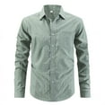 thumbnail image 1 of VgaVtl Mens Long Sleeve Shirt Collared Cotton Mens Tops Bottoming Work Regular Green Casual Button down Plaid Shirts,3XL, 1 of 5