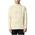 thumbnail image 1 of VgaVtl Mens Long Sleeve T Shirts Turtleneck Fleece Mens Tops Layering Casual Beige Warm Tie-Dye Loose Shirts,XXL, 1 of 4