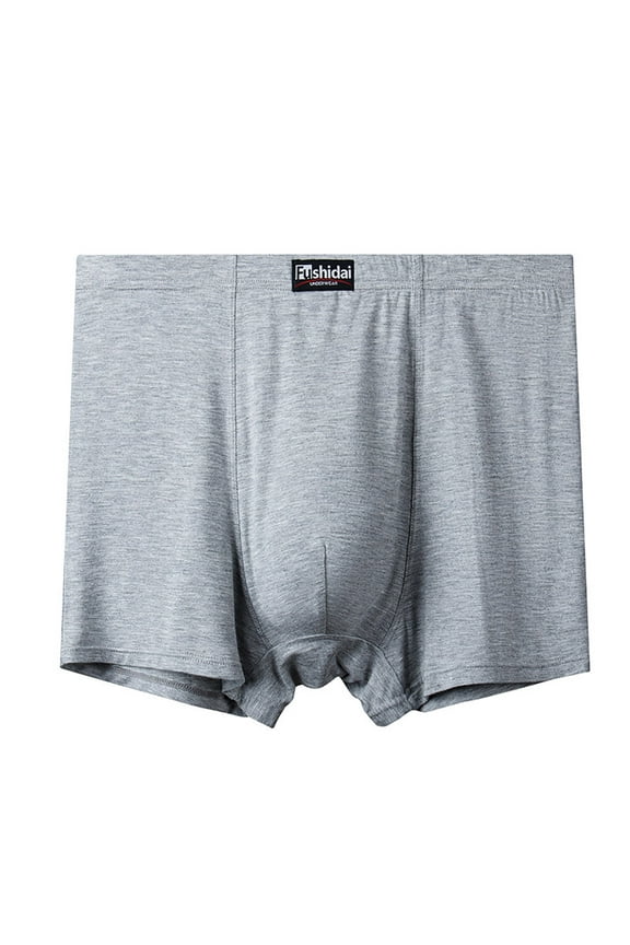 Mens Plus Size Boxers Athletic Plus Size Mens Underwear Seamless Plain Breathable Underpants,Gray 6XL