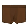 thumbnail image 1 of VgaVtl Mens Plus Size Boxers Cotton Men's Underwear Seamless Solid Color Athletic Thin Underpants,Brown XXL, 1 of 2