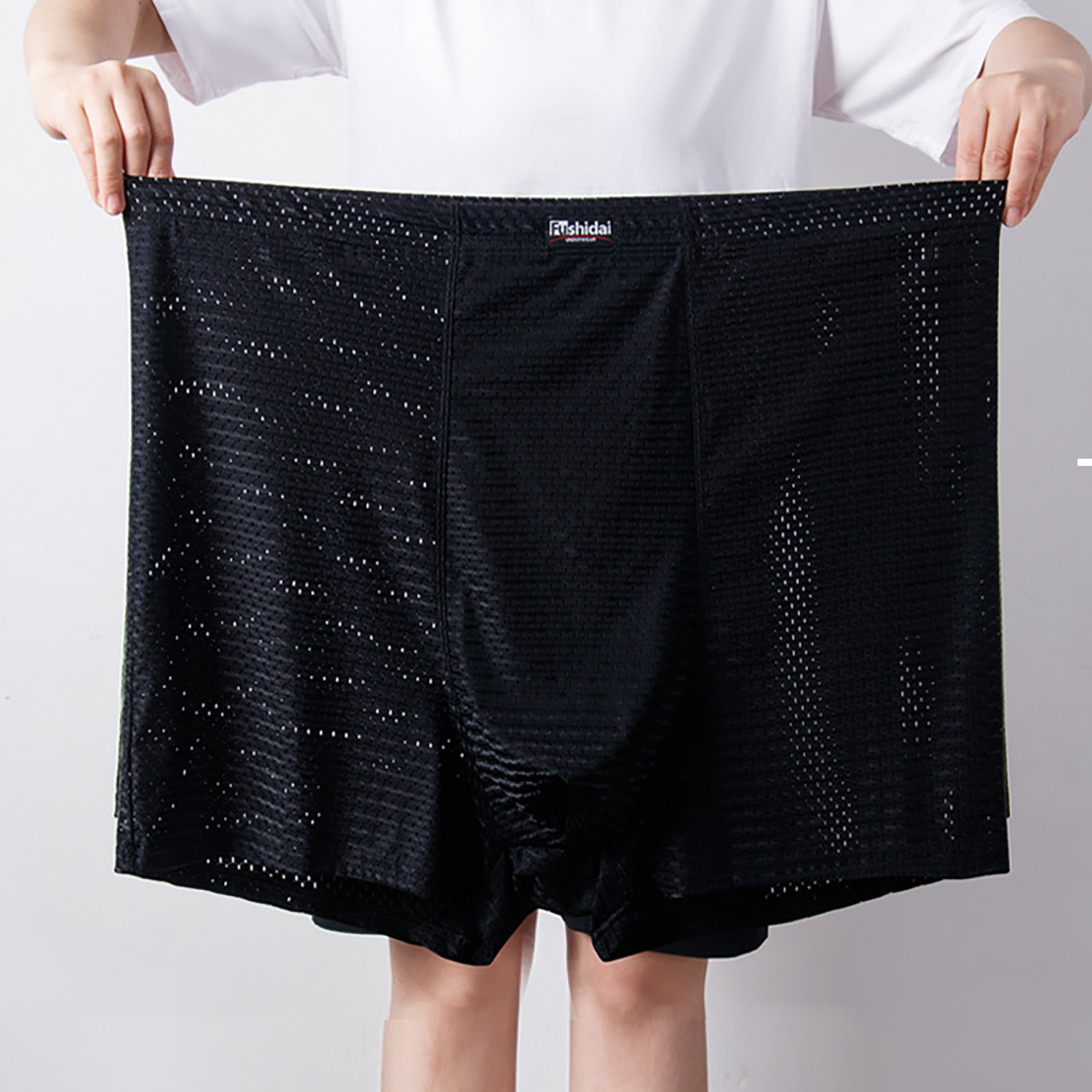 VgaVtl Mens Plus Size Boxers Ice Silk Mens Plus Size Underwear ...