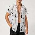 thumbnail image 1 of VgaVtl Mens Turn Down Collar Shirts Button up Short Sleeve Summer Retro Shirts for Men Graphic Vacation Casual, 1 of 9