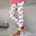 thumbnail image 1 of VgaVtl Plus Size Leggings for Women Workout High Waist Pants for Women Slim-Leg Casual Skinny Elastic Waist Bow Print Pants,M, 1 of 4