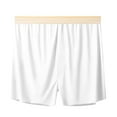 thumbnail image 1 of VgaVtl Plus Size Mens Boxers Athletic Big Men Underwear Soft Elastic Boxer Briefs Single Color Underpants,White XL, 1 of 2