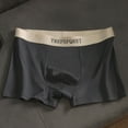 thumbnail image 1 of VgaVtl Plus Size Mens Boxers Cotton Mens Underpants Solid Color Seamless Sports Soft Boxer Briefs Underpants,Gray 4XL, 1 of 3
