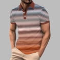 thumbnail image 1 of VgaVtl Polo Shirts for Men Short Sleeve Big and Tall Summer Button Striped Clothes for Men Shirts Collared Vacation, 1 of 5