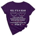thumbnail image 1 of Odbmxy Short Sleeve Womens Clothes Purple Crew Neck T-Shirt Casual Loose Print Tops, 1 of 5