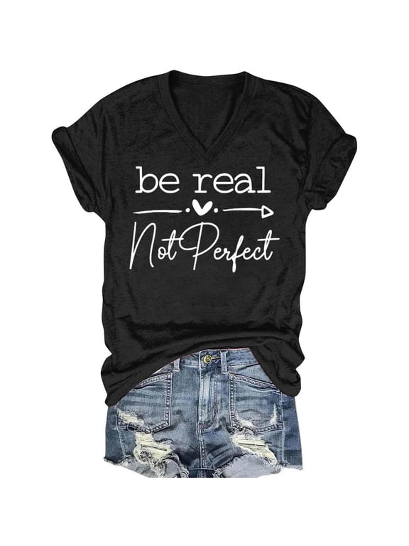 Short Sleeve Womens Plus Tees V-Neck Plus Size Tops for Women Soft Regular Vacation Layering Graphic Leisure Tops,Black S