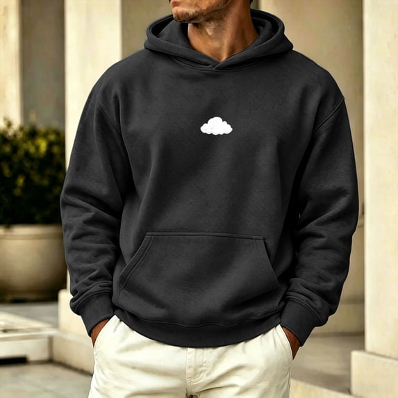 VgaVtl Sports Hoodies Men Fall Winter Long Sleeve Everyday Loose Graphic Pullover Casual Shirts for Men
