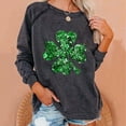 thumbnail image 1 of VgaVtl St. Paddy's Day Women Sweatshirt Long Sleeve Tops for Women Plus Size Loose Vacation Shamrock Casual Glitter Tops,Gray M, 1 of 5