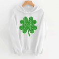 thumbnail image 1 of VgaVtl St Pattys Day Sweatshirt for Women Trendy Long Sleeve Hooded Womens Tops Holiday Loose Leisure Sequin Shamrock Tops,White S, 1 of 5