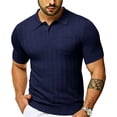 thumbnail image 1 of VgaVtl Summer Polo Mens Shirts Big and Tall Short Sleeve Knit Tops for Men Plain Collared Button Casual, 1 of 5