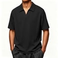 thumbnail image 1 of VgaVtl Summer Polo Mens Shirts Knit Short Sleeve Soft Relaxed Fit Business T Shirt for Men Plain Casual Collared, 1 of 9