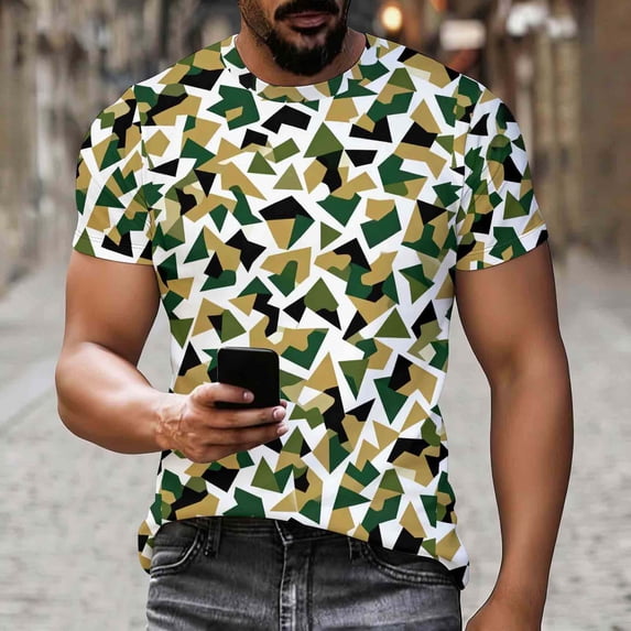 VgaVtl T-Shirt for Men Short Sleeve Summer Basic Clothes for Men Shirts Sports Graphic Casual Breathable Slim Tops