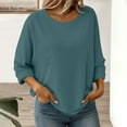 thumbnail image 1 of VgaVtl T Shirts for Women Plus Size Long Sleeve Fall Winter Womens Top Casual Workout Solid Color Green Loose Pocket Shirts,XXL, 1 of 6