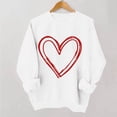 thumbnail image 1 of VgaVtl Valentines Sweatshirt Women Oversized Long Sleeve Womens Tops Pullover Funny Vacation Crew Neck Heart Print Tops, 1 of 5