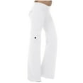 thumbnail image 1 of VgaVtl White Womens Pants Plus Wide-Leg Full Length High Waist Womens Plus Cargo Pants Yoga Solid Slim Pants, 1 of 8
