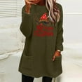thumbnail image 1 of VgaVtl Women Christmas Sweatshirt Casual Fleece Women Sweatshirts Pockets Loose Long Sleeve Christmas Graphic Sweatshirt,Green M, 1 of 4