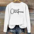 thumbnail image 1 of VgaVtl Women's Christmas Sweatshirts White Womens Plus Size Sweatshirts Pullover Holiday Crew Neck Comfy Sweatshirt, 1 of 4