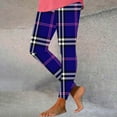 thumbnail image 1 of VgaVtl Womens Leggings Plus Size Plaid High Rise Yoga Pants for Women Plus Size Tight Running Casual Sports Long Pants,M, 1 of 4