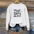thumbnail image 1 of VgaVtl Womens Sweatshirt Casual Plus Size Sweatshirts for Women Crew Neck Comfy Pullover Print White Long Sleeve Sweatshirt, 1 of 4
