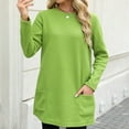 thumbnail image 1 of VgaVtl Womens Tee Shirts Plus Size Cotton Long Sleeve Tops for Women Relaxed Fit Workout Pockets Casual Plain Green Shirts,S, 1 of 4