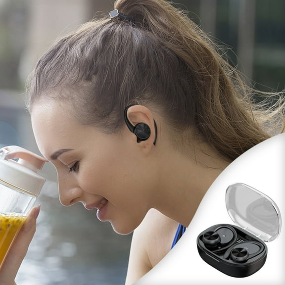 Vggrvlo 2025 Newest Wireless Earbuds Bluetooth 5.3 Headphones with Microphone Active Noise Cancelling Over Ear Bud with Earhooks Android and ios compatible for Workout/Running