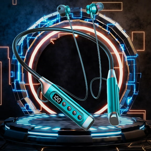 Vggrvlo 2025 Newest Wireless Earbuds Bluetooth Headphones True Wireless Noise Cancelling Bluetooth 5.4 In-ear Magnetic Neckband Earbuds Stereo Bass for Travel Office Home