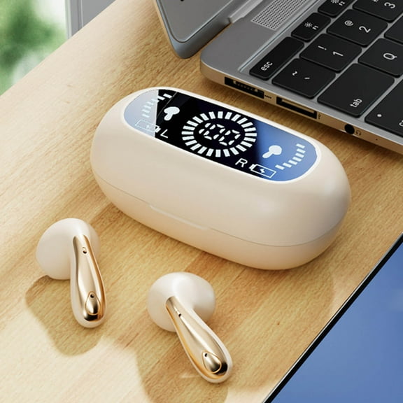 Vggrvlo 2025 Newset True Wireless Earbuds True Wireless Noise Cancelling Bluetooth 5.3 in Ear Buds Light Weight USB-C Charging Case for Smartphone Tablet Computer MP3/4