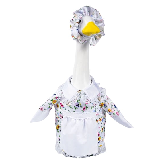 Vggrvlo 23 Inch Porch Goose Outfits for Plastic/Cement Statue Concrete Goose Outfits Spring Bedroom Decor for Home Office Table
